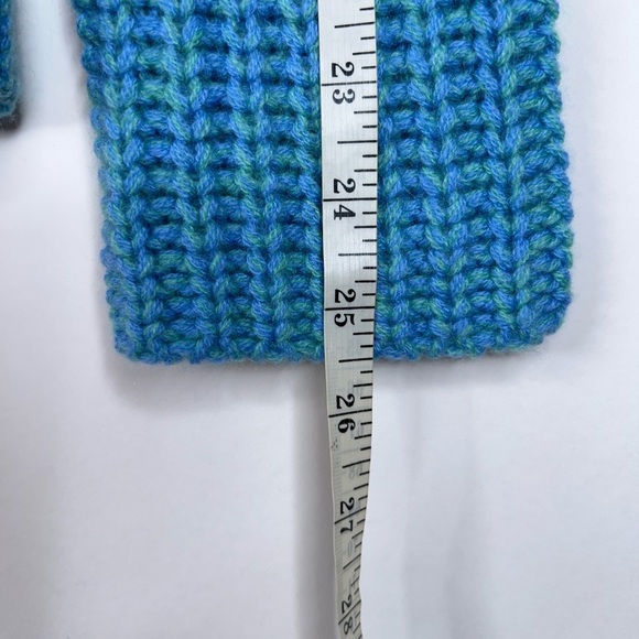 Aqua Cashmere Rainbow Stripe Sweater Crew Neck Knit Colorful Size XS - Picture 7 of 8